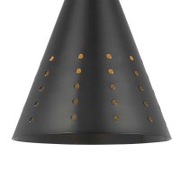 Jep 6 Inch Modern Pendent Light, Round Metal Shade, Oil Rubbed Dark Tone