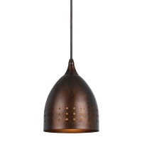 7 Inch Modern Pendent Light With Bronze Metal Shade, Oil Rubbed Bronze Finish