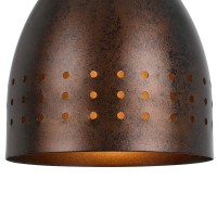 7 Inch Modern Pendent Light With Bronze Metal Shade, Oil Rubbed Bronze Finish