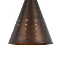 Jep 6 Inch Modern Pendent Light, Bronze Metal Shade, Oil Rubbed Bronze Tone