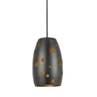 Kem 6 Inch Modern Pendent Light, Oval Metal Shade, Oil Rubbed Black Bronze