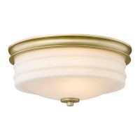 Luminzone Flush Mount Ceiling Light With Frosted Glass Shade 2Light Indoor Outdoor Farmhouse Lighting Flush Mount Lights For K