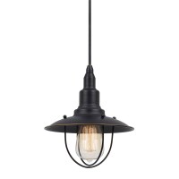 Oma 8 Inch Modern Pendant Light, Industrial Style, Dark Bronze Metal Frame