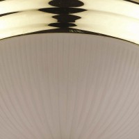 Hoy 13 Inch Ceiling Lamp, Glass Dome Shade With Finial, Polished Brass Trim