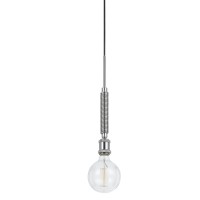 5 Inch Classic Metal Mini Pendant Light Fixture, Sleek Brushed Steel Finish