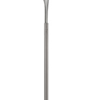 Chuck 82 Inch Modern Arc Floor Lamp, 5 Puck Lights, Brushed Steel Finish