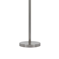 Chuck 82 Inch Modern Arc Floor Lamp, 5 Puck Lights, Brushed Steel Finish