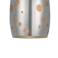 Kem 6 Inch Modern Pendent Light, Oval Metal Shade, Brushed Stainless Steel