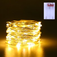 Fairy Lights Battery Operated 1 Pack 164Ft 50 Led Silver Copper Wire Twinkle Lights For Christmas Bedroom Indoor Outdoor Weddin