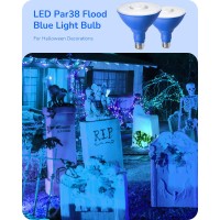 Edishine Par38 Blue Flood Light Bulb Dimmable Blue Led Light Bulb 18W120W Incandescent Equivalent Blue Flood Lights Bulb Fo