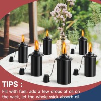 Falbawr Citronella Torches Set Of 4, 16 Oz Garden Torches For Outside, 3-Prong Grounded Stake Outdoor Torches, 58 Inch Outdoor Decorative Lantern, Black