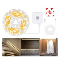 Motion Sensor Led Light Strip With Dual Power Supply And Auto Shutoff Timer Night Light 984Ft Motion Activated Waterproof Le