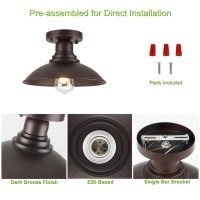 Goldhill Oil Rubbed Bronze Outdoor Semi Flush Mount Ceiling Light Fixture Metal Farmhouse Kitchen Light With E26 Based Socket