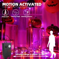 Mzd8391 Motion Sensor Spooky Music Halloween Decorations Lights Outdoor Indoor 108Ft 300Led Halloween String Lights Orange P