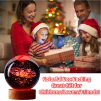 3D Solar System Crystal Ball Lamp 315 Inch Glass Ball Solar System Night Light 16 Colors Change With Remote Control Solar Syste