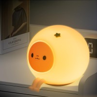 Atsui Cute Night Light For Kids16 Colors Food Grade Silicone Rechargeable Tap Fun Kawaii Lamp For Kids Room Adjustable Brigh