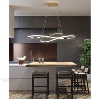 Dimmable Led Pendant Light Dining Room Table Chandelier Kitchen Island With Remote Control Flush Mount Ceiling Hanging Lamp Modern Design For Living Room Office Hallway Bedroom Deco Lights Rose Gold