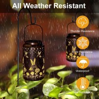 Pearlstar Hummingbird Lantern Hanging Solar Lights Outdoor Decorative Solar Lantern Waterproof For Table Patio Yard Garden Lawn