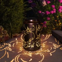 Pearlstar Hummingbird Lantern Hanging Solar Lantern Outdoor Decorative Solar Light Waterproof For Table Patio Yard Garden Lawn L