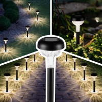 Maggift Solar Pathway Lights Outdoor, New Upgraded 10 Pack Solar Garden Lights, Ip44 Waterproof Auto On/Off Solar Powered Landscape Path Lights For Yard Lawn Patio Walkway Driveway (Warm White)