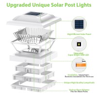 Letmy Solar Post Cap Lights 12 Pack Fence Post Lights Solar Powered Outdoor Post Lights High Brightness Waterproof Solar Deck