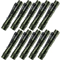 Beieverluck 10 Pack Small Mini Led Flashlight Handheld Pen Light Flashlight Tactical Pocket Torch Penlight With Clip Led Pen Flashlight For Camping Outdoor Emergency Inspection