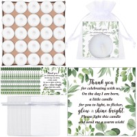 Mtlee 50 Sets Baby Shower Candle Favors For Guests Including 50 Pcs Tea Light Candles And 50 Thank Tags And 50 Return Gift Bags