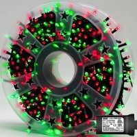 Yeguo 500 Led Christmas Lights Indoor, Red And Green String Lights Outdoor Waterproof, 8 Modes 165Ft Green Wire Tree Lights Twinkle Lights Plug In For Holiday Festival Xmas Decor