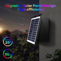 Wonyo 2Leds Multi-Color Solar Wall Lights, Up And Down Lighting Solar Outdoor Light Waterproof Ip65, Solar Fence Light For Yard Garden Garage Pools Deck(4 Pack)