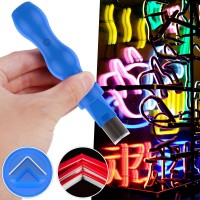 2 Pcs Neon Light Cutter, Split Neon Lamp Silicone Strip Hand Tool, Shockproof Straight And Curved Neon Strip Trimming Hand Tool Portable Engraving Cutting Tool For Neon Light