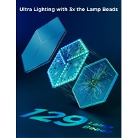 Govee Glide Hexagon Light Panels Ultra 3D Wall Lights With Diy Program Rgbic Led Gaming Lights For Wall Led Lights For Gaming