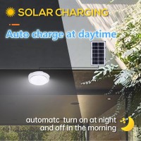 Diydeg Solar Pendant Light With Remote, Light Sensor Outdoor Indoor Lighting For Shed Gazebo Barn Garage Home