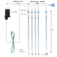 Kwaiffeo Christmas Lights Outdoor 24 Tubesequivalent To 3 Sets Of 8Tubes Meteor Shower Lights Snow Falling Icicle Lights For