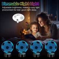 Linkax Soccer Gifts For Kids Boys Girls, Birthday Gifts For Boys, Toys For Ages 8-13, Light Up Soccer Ball 3D Illusion Night Light With 16 Color Changing, Soccer Accessories Stuff Gifts For Sport Fan