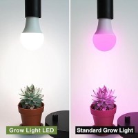 Energetic Led Grow Light Bulbs For Indoor Plants 12W 4000K A19 Plant Light Bulb 100 Watt Equivalent Full Spectrum Grow Light B