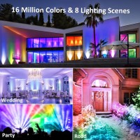 Novostella 100W Smart Led Flood Lights Rgb Secondgeneration Wifi Outdoor Dimmable Color Changing Stage Light Ip66 Waterproof