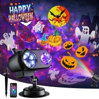 Fliti Brighter Halloween Decorations Projector Lights Outdoor 2024 Upgraded Display 8 Patterns At A Time 8 Themes Holiday Proj