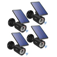 Waitscher Solar Motion Sensor Light Outdoor Ip67 Waterproof With Fake Camera Solar Spotlight 1800Lm 3600Mah Or Outside Garden Dr