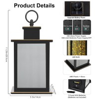 Aytpu Solar Lantern Outdoor Lights, Hanging Wireless Waterproof Solar Lights Upgraded Solar Cell And Aaa Battery Supply, Suitable For Indoors, Outdoors,Yards, Banquet Decorations (Tynd-D-Ds)