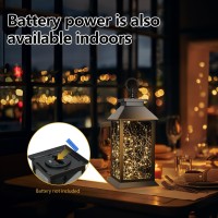 Aytpu Solar Lanterns Outdoor Hanging Waterproof Fairy Lantern Solar Lights Upgraded Solar And Aaa Battery Powered Making Perfe