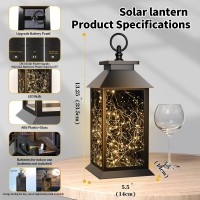 Aytpu Solar Lanterns Outdoor Hanging Waterproof Fairy Lantern Solar Lights Upgraded Solar And Aaa Battery Powered Making Perfe