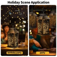 Aytpu Solar Lanterns Outdoor Hanging Waterproof Fairy Lantern Solar Lights Upgraded Solar And Aaa Battery Powered Making Perfe