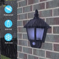 Bairayen 2Pack Solar Outdoor Wall Lights Dusk To Dawn Decorative Solar Sconce Lights Waterproof Solar Porch Lights Outdoor Motion Sensor Wireless Exterior Lights For House Yard Gate Fence Shed Garage