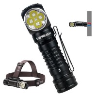 4000 Lumen Headlamp Rechargeable Head Lamp, Sofirn Hs41 Led Edc Pocket Flashlight With 9 Modes, Ip68 Water Resistance, High Lumens Super Bright Head Light For Working Emergency(Battery Included)