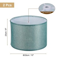 Patikil Drum Lamp Shades Set Of 2 13X13X9 Linen Round Lamp Shade For Table Lamps Easy Assembly Lampshade For Table Lamps