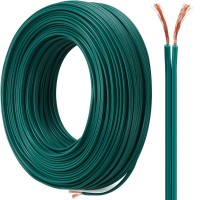 Handepo 328 Feet Christmas Spt-2 Electric Wire Electrical Wire Christmas Lighting Outlet Commercial Grade Bulk Blank Wire 18Awg Extension Christmas Lamp Cord (Green)