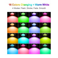 Zuckeo 10W Led Spot Lights Indoor Rgbw Color Changing Uplighting Indoor With Remote 120V Christmas Spotlight Up Lights Plug In