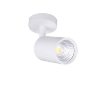 Pehub 3W5W7W10W12W Led Cob Ceiling Light Adjustable Lamp Picture Spotlight Teahouse Black/White Shell High Brightness (Color : White-Warm Light_5W)