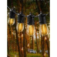 Damaing Outdoor Led String Lights 144Ft Patio Lights For Outside With 47 Plastic S14 Edison Bulbs Heavy Duty Waterproof Hanging