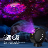 Kivotac Galaxy Star Projector With Remote Control Adjustable Brightness Time Setting For Bedroom Gaming Home Theater Ceili